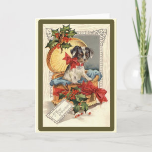 Cartão De Festividades Placas natais vintages