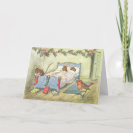 Cartão De Festividades Placas natais vintages