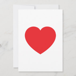 Cartão De Festividades Plain Modern White Red Love Heart Graphic