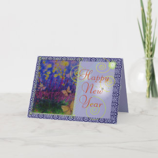 Cartão De Festividades Planta do fogo-de-artifício do Dictamnus