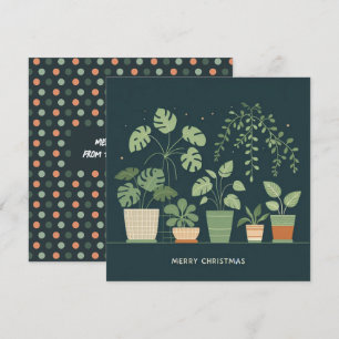 Cartão De Festividades Plantas De Vidro Laranja De Natal