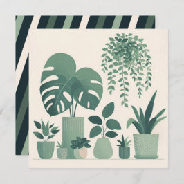 Cartão De Festividades Plantas De Vinho Verde De Natal