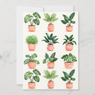Cartão De Festividades Plantas Tropicais de Interior