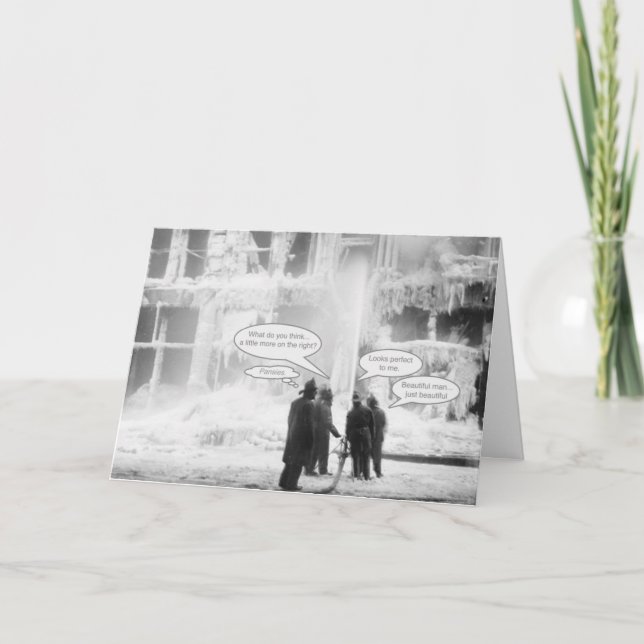 Cartão De Festividades Plataforma dos bombeiros os salões (Frente)