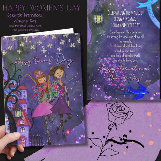 Cartão De Festividades Playful International Women’s Day Celebration Card