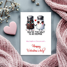 Cartão De Festividades Playful Valentine Card Funny Cartoon Food Quote