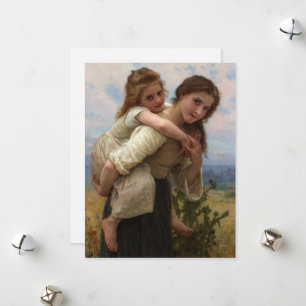 Cartão De Festividades Pleasant Burden por William Adolphe Bouguereau