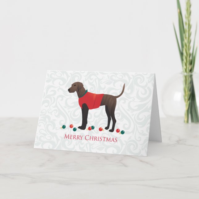 Cartão De Festividades Plott Hound Christmas (Frente)