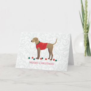 Cartão De Festividades Plott Hound Hunting Dog Feliz Design de Natal