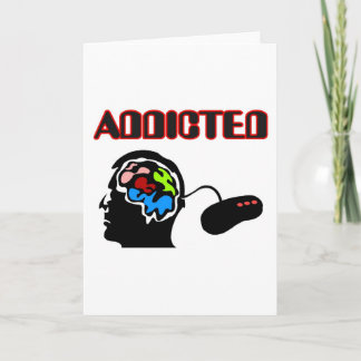 Cartão De Festividades Plug-In Cérebro De Jogador Viciado