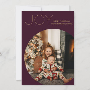 Cartão De Festividades PLUM Modern Joy Minimalist Holiday Card