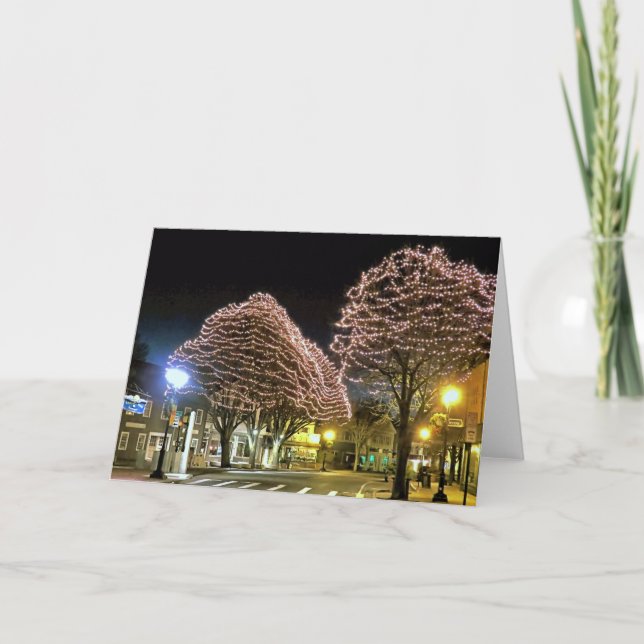 Cartão De Festividades Plymouth do centro, Massachusetts (Frente)