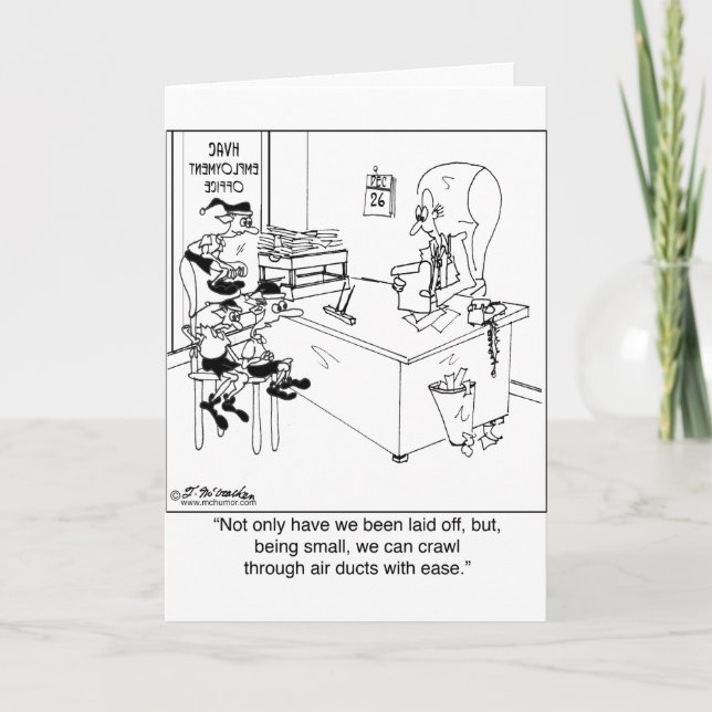 Cartão De Festividades Podemos rastejar através de condutas de ar com fac (Frente)