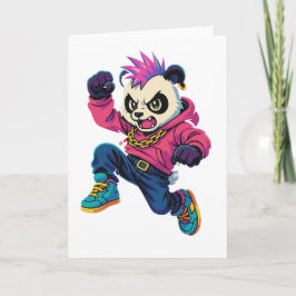 Cartão De Festividades Poder do Panda Punk
