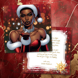 Cartão De Festividades Poema Festivo de Natal para Mulher Transgênero