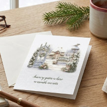 Poema Scandi Inverno Verde Branco Floco de Neve Na