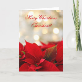 Cartão De Festividades Poinsettia Clássica Natal Romântico