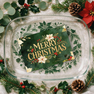 Cartão De Festividades Poinsettia Floral de Inverno Acento de Natal TMF26