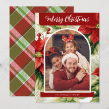 Poinsettia Vermelha Natal Personalizado 1-Foto