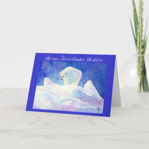 Cartão De Festividades Polar Bear Christmas greeting card