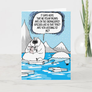 Cartão De Festividades Polar Bears Extinct Christmas Card