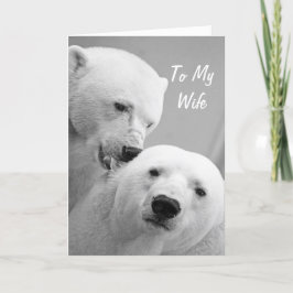 Cartão De Festividades Polar Bears Marido para a Festa de Aniversário da 