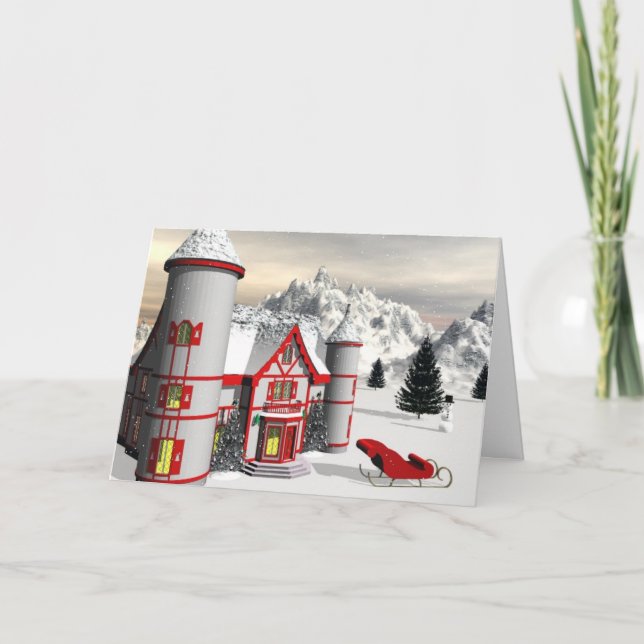 Cartão De Festividades Pólo Norte (Frente)