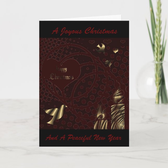 Cartão De Festividades "Pombas da paz e velas da esperança no Natal " * (Frente)