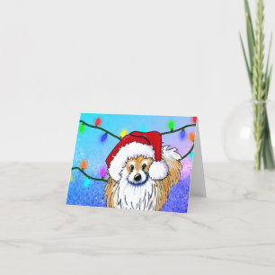 Cartão De Festividades Pomeraniano de Natal KiniArt