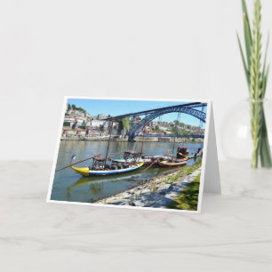 Cartão De Festividades Ponte Luís 1 sobre o rio Douro Portugal