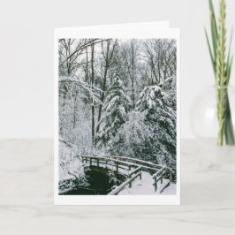 Cartão De Festividades Ponte Snowy