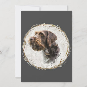 Cartão De Festividades Ponteiro alemão Wirehaired