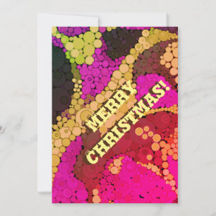 Cartão De Festividades Pontos de pontilhismo abstrato sem costura círcul