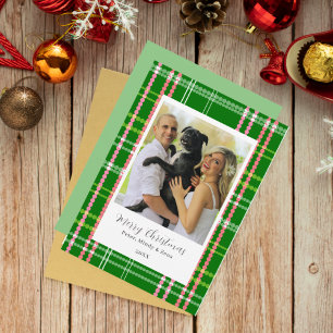 Cartão De Festividades Pontos modernos verdes e cor-de-rosa personalizado