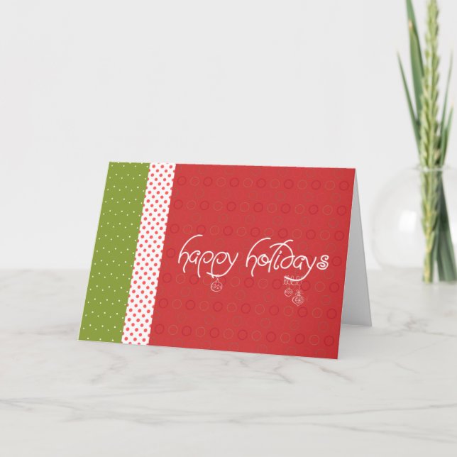 Cartão De Festividades Pontos Xmas (Frente)