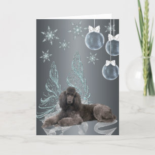 Cartão De Festividades Poodle Christmas