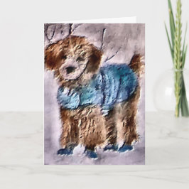 Cartão De Festividades Poodle Christmas Gifts