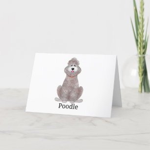 Cartão De Festividades Poodle Dog