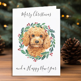Cartão De Festividades Poodle Merry Christmas Trendy Dog
