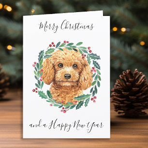 Cartão De Festividades Poodle Merry Christmas Trendy Dog