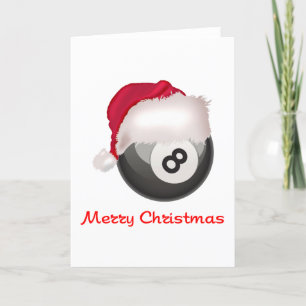 Cartão De Festividades PoolChick Merry Christmas Santaball