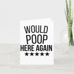 Cartão De Festividades Poop Aqui Novamente O Vinheta De Vinil De Corte Pe