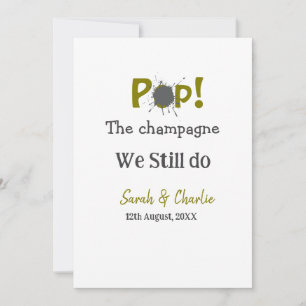Cartão De Festividades Pop, o champanhe... ainda fazemos o nome de casal 