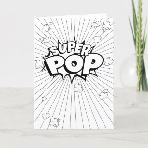 Cartão De Festividades POP SUPER! D.I.Y, Divertido, Pipoca Pun Placa de