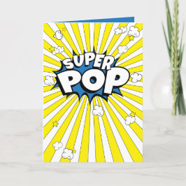 Cartão De Festividades POP SUPER! Divertido, Popcorn Pun, Pop amarelo | E
