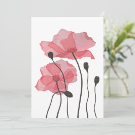 Cartão De Festividades Poppies