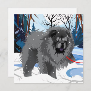 Cartão De Festividades POR CIMA DO RIO Miniplacas de impressão Black Chow