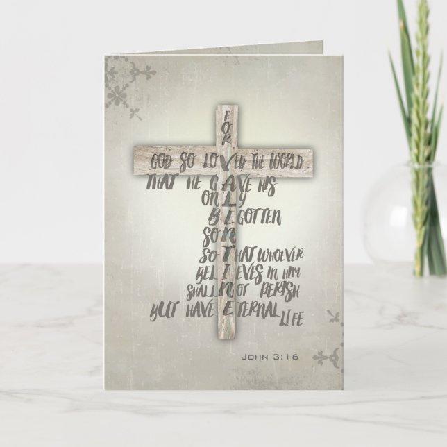 Cartão De Festividades Por Deus, Tão Amado O Feriado Mundial (Frente)