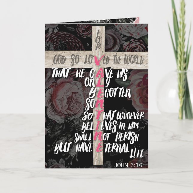 Cartão De Festividades Por Deus, Tão Amado O Mundo (Frente)