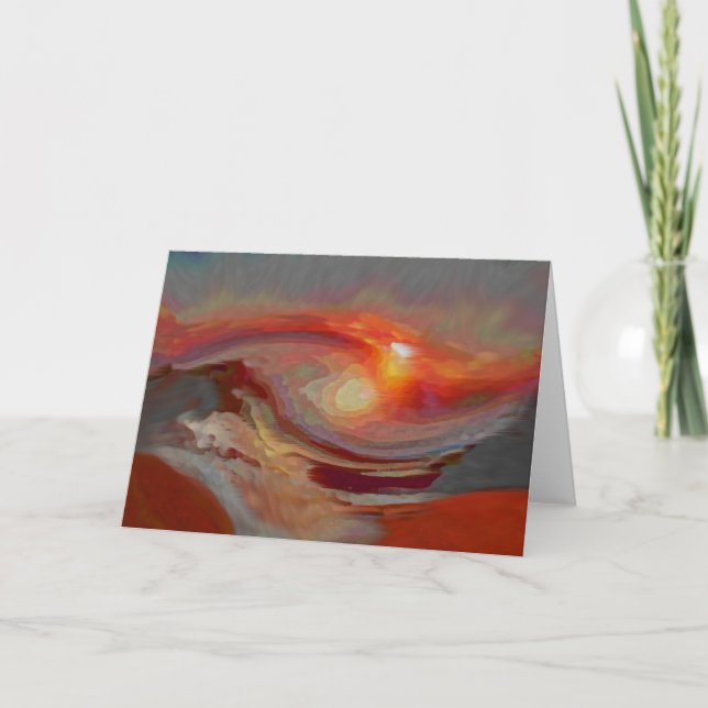 Cartão De Festividades Pôr-do-sol (Frente)